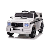 Masinuta electrica cu telecomanda mercedes benz g63 mp3 usbsd 2-25w roti spuma eva suspensii 110-69-53 cm